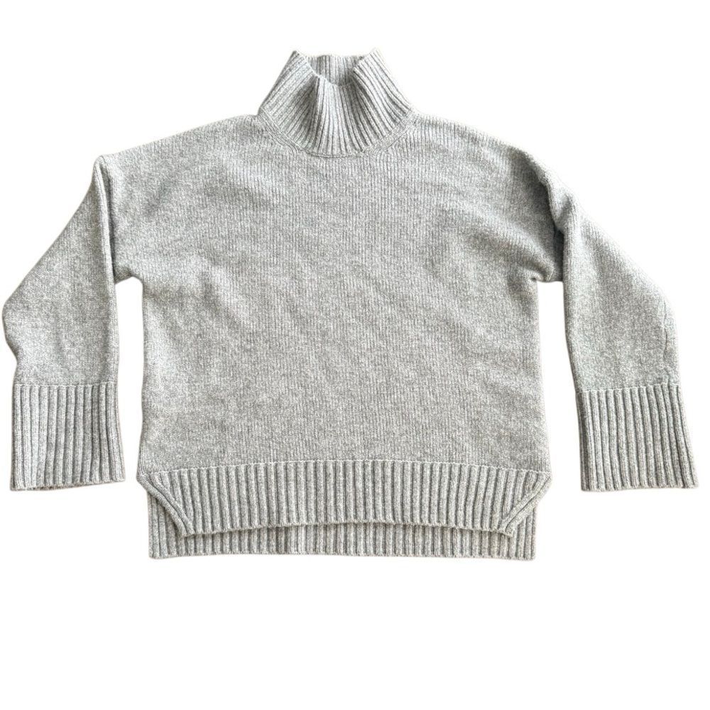 Abercrombie & Fitch Mockneck Sweater Oversized Boxy Grey Small